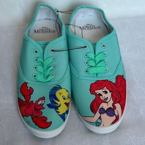 Little Mermaid Women's Sneakers Turquoise women's size 10 shoe